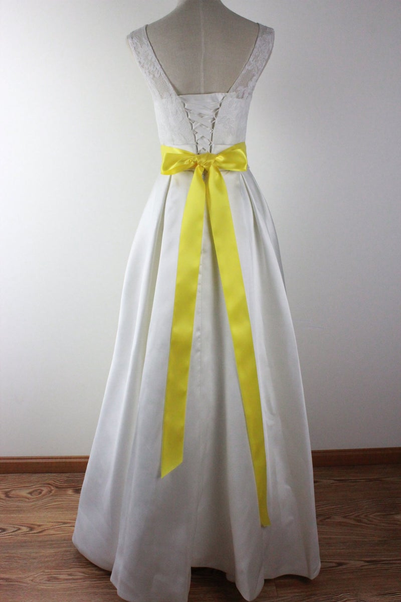 Leimandy æ–°å“ 2" Wide Simple Classic Colorful Ribbon Sash for Dress Formal Wedding Dress (Daffodill) - Image 5